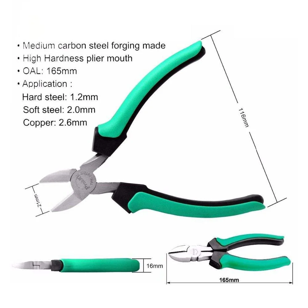 انبر سیم چین پروسکیت مدل ProsKit 1PK-067DS سایز 6 اینچ asrtools