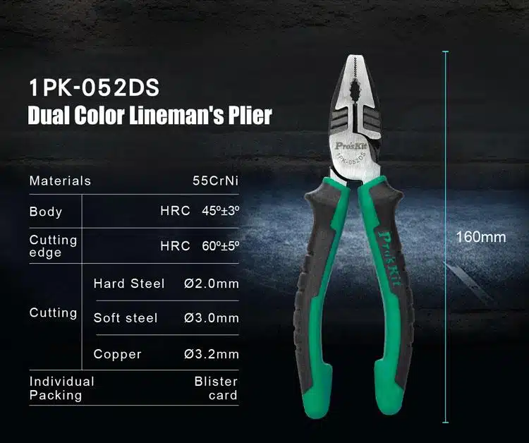انبر دست پروسکیت کد ProsKit 1PK-052DS سایز 8 اینچ 6 انبر دست پروسکیت کد ProsKit 1PK-052DS سایز 8 اینچ