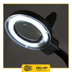 ذره ‌بین پایه‌دار رومیزی خرطومی مدل 208-مهتابی