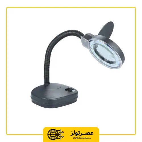 ذره بین پایه دار رومیزی خرطومی مدل 308-LED