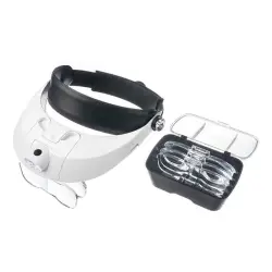 2LED HEADBAND ILLUMINATING MAGNIFIER MG81001-G-0-ذره بین هدلایتی مدل MG81001-G