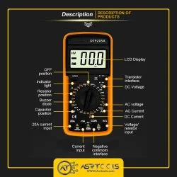 مولتی متر دیجیتال مدل DT9205A