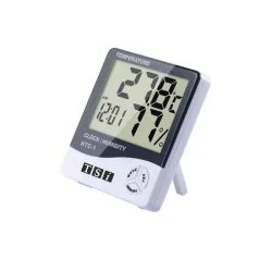 TEMPERATURE HUMIDITY CLOCK TSI HTC-1-0-دماسنج، رطوبت سنج و ساعت رومیزی تی اس آی مدل HTC-1