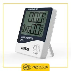 TEMPERATURE HUMIDITY CLOCK TSI HTC-1-0-دماسنج، رطوبت سنج و ساعت رومیزی تی اس آی مدل HTC-1