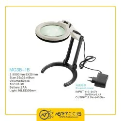 magnifier-mg3b-1B-10LED-0-ذره بین دستی و رومیزی مدل MG3B-1B