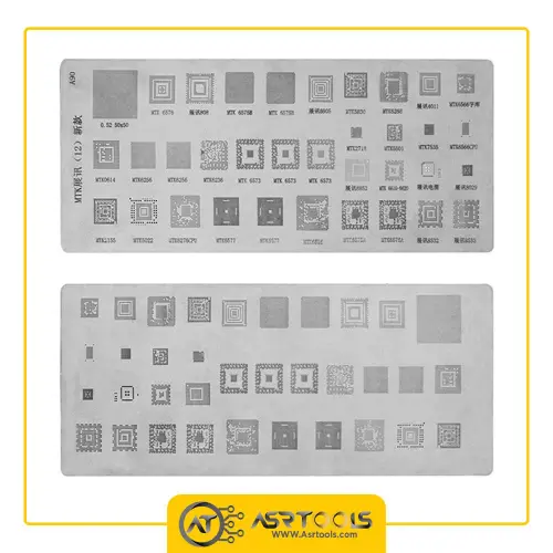 شابلون آی سی های CPU مدل BGA STENCIL MTK CPU A90-0-BGA STENCIL MTK CPU A90 MTK12
