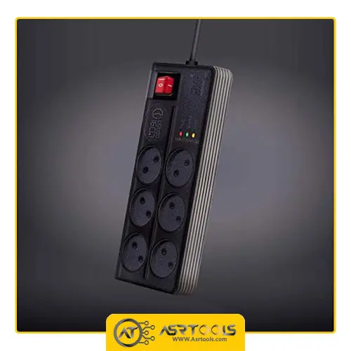 محافظ برق کتابی اودانا مدل X8600 مخصوص صوتی و تصویری-0-super voltage protector odana X8600 6 POWER Socket 3m