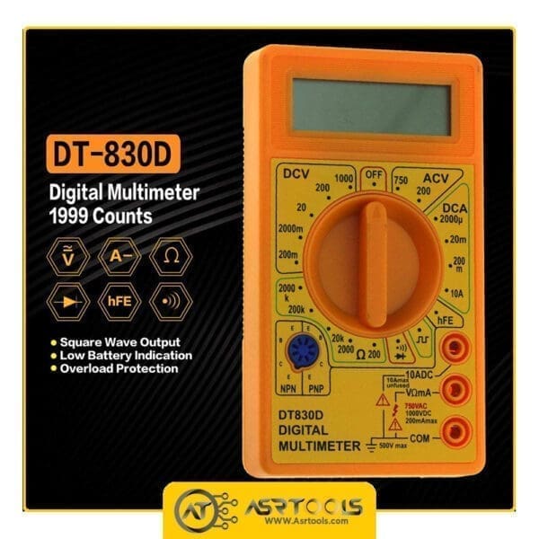مولتی متر دیجیتال مدل DT-830D-0-DIGITAL MULTIMETER DT-830D