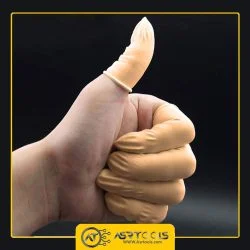 انگشتانه آنتی استاتیک مدل ESD-M بسته 10 عددی_0_antistatic rubber finger cots ESD medium size 10pcs