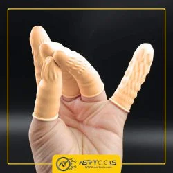 انگشتانه آنتی استاتیک مدل ESD-M بسته 10 عددی_0_antistatic rubber finger cots ESD medium size 10pcs