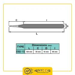 انبر پنس دیتک مدل DTEC ESD-13 سایز 115 میلی متر-0-dtec-esd-13-tweezers