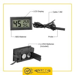 دماسنج و رطوبت سنج دیجیتال پنلی مدل LX8011 (-50°C~70°C)-0-Digital Temperature Humidity Meter LX8011