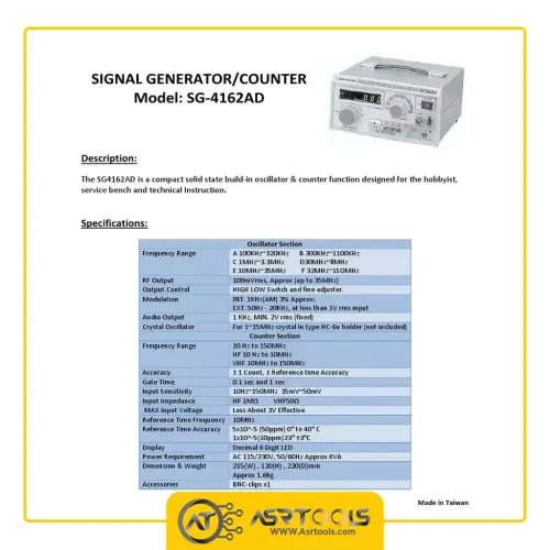 RF سیگنال ژنراتور لودستار مدل LODESTAR SG-4162AD-0-rf signal generator lodestar sg-4162ad