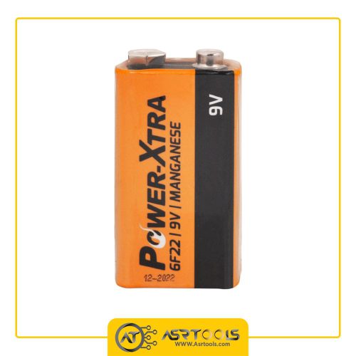 باتری کتابی پاور اکسترا مدل POWER-XTRA 6F22 9V-0-power-xtra 6f22 9v manganese Battery