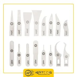 تیغ یدک کاتر بیستوری جیب مدل Jabe CPU-16 مجموعه 16 عددی-0-jabe cpu knife 16 pcs