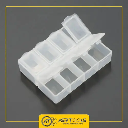 جعبه قطعات SMD پروسکیت مدل ProsKit 903-133S-0-Free Shipping Pros'Kit 903-133S Durable 8 Grids Mini Anti-shock Plastic Tool Box Electronic Component Storage Box Hand Tool Case