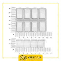 جعبه قطعات SMD پروسکیت مدل ProsKit 903-133S-0-Free Shipping Pros'Kit 903-133S Durable 8 Grids Mini Anti-shock Plastic Tool Box Electronic Component Storage Box Hand Tool Case