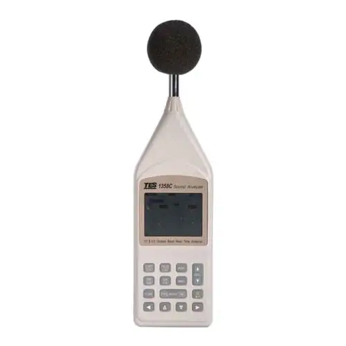 صدا سنج آنالیزور دار تی ای اس مدل TES-1358C-0-TES 1358C Sound Analyzer IEC 61672-1 Class 2 Standard. Real Time 11 & 13 Octave Band Analysis