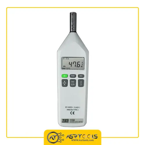 صدا سنج تی ای اس مدل TES-1150-0-TES-1150 Digital Sound Level Meter 30 To 130 DB DCAC Noise Tester