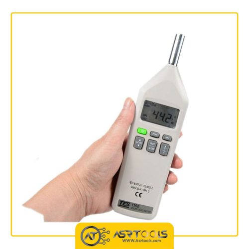 صدا سنج تی ای اس مدل TES-1150-0-TES-1150 Digital Sound Level Meter 30 To 130 DB DCAC Noise Tester