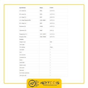 مولتی متر کلمپی یونی تی مدل UNI-T UT204 Plus-0-UNI-T UT204 Plus Digital Clamp Meters