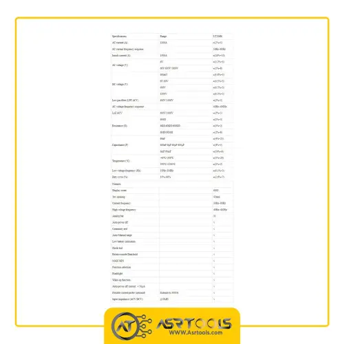مولتی متر کلمپی یونی تی مدل UNI-T UT206B-0-UNI-T UT206B Digital Clamp Meters UT200 1000A Series