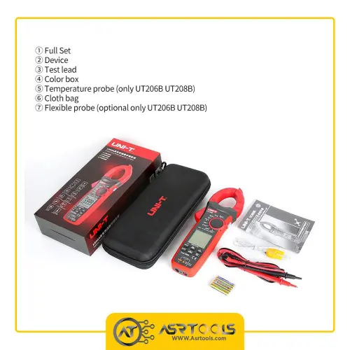 مولتی متر کلمپی یونی تی مدل UNI-T UT206B-0-UNI-T UT206B Digital Clamp Meters UT200 1000A Series