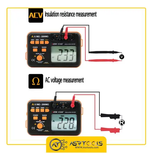 میگر دیجیتال ویکتور مدل +Victor VC-60B-0-Insulation Tester VICTOR VC60B+