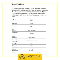 پراب اسیلوسکوپ هانتک مدل HANTEK T3100-0-hantek t3100 High-Voltage oscilloscope x100 Probe