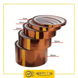 چسب نسوز کپتون مدل Kapton 30mm-0-Kapton Tape BGA High Temperature Heat Resistant Polyimide PCB BGA Wave Soldering 30mm