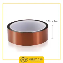 چسب نسوز کپتون مدل Kapton 30mm-0-Kapton Tape BGA High Temperature Heat Resistant Polyimide PCB BGA Wave Soldering 30mm