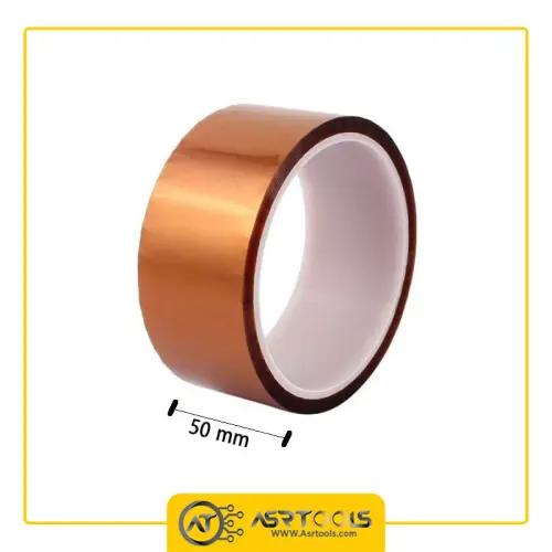 چسب نسوز کپتون مدل Kapton 50mm-0-kapton-tape-bga-high-temperature-heat-resistant-polyimide-pcb-bga-wave-soldering-50mm