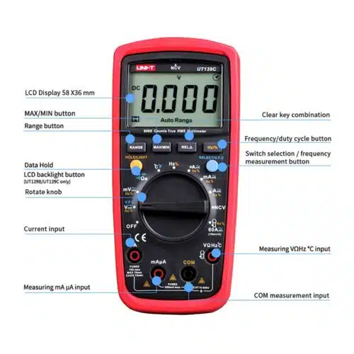 مولتی متر دیجیتال یونی تی مدل UNI-T UT139C عصرتولز