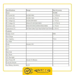 مولتی متر کلمپی یونی تی مدل UNI-T UT210E ASRTOOLS