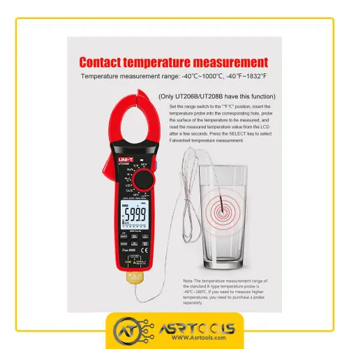 مولتی متر کلمپی یونی تی مدل UNI-T UT208B asrtools