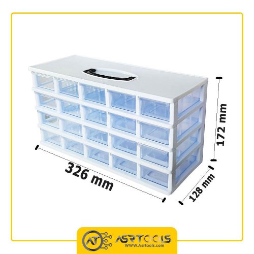 toolbox-20-drawers-ghanad-plast-A04-0-جعبه ابزار 20 کشو قناد پلاست مدل A04