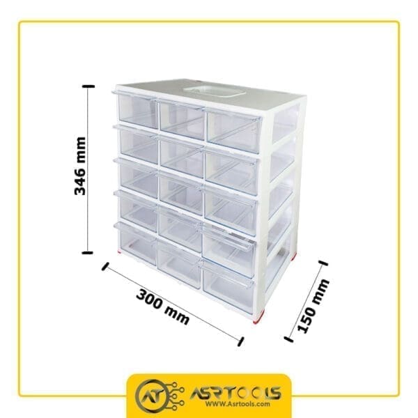 جعبه ابزار 15 کشو نیک مدل NIK 405-0-toolbox-15-drawers-plast-NIK 405