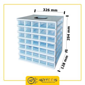 جعبه ابزار 35 کشو قناد پلاست مدل A07-0-toolbox-35-drawers-ghanad-plast-a07
