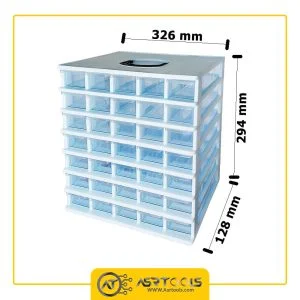 جعبه ابزار 35 کشو قناد پلاست مدل A07-0-toolbox-35-drawers-ghanad-plast-a07