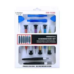 ست پیچ گوشتی و قاب باز کن مدل SW-1688 مجموعه 14 عددی-0-SW-1688 14 In 1 Mobile Phone Repair Tools Screwdrivers Kit For Smartphone PC Tablet