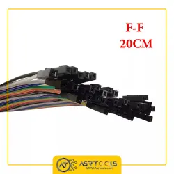 سیم فلت برد بورد دو سر ماده ای مدل 20cm مجموعه 40 عددی-0-40pcs Dupont Line 20CM 40Pin female to Female Jumper Wire breadboard Dupont raspberry arduino orange pi wifi vendo techcircuit tech circuit