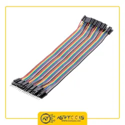 سیم فلت برد بورد سری نر و ماده مدل MF-20cm مجموعه 40 عددی-0-40pcs Dupont Line 20CM 40Pin Male to Female Jumper Wire breadboard Dupont raspberry breadboard Dupont raspberry arduino orange pi wifi vendo techcircuit tech cir