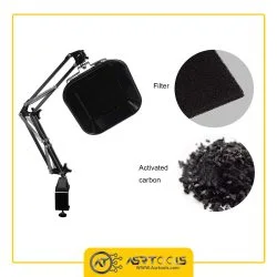 فن دودگیر لحیم کاری کنار میزی کوئیک مدل QUICK 493A-0-QUICK 493A SMOKE ABSORBER TABLE CLAMPIBG