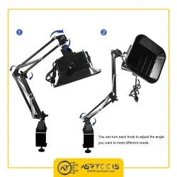 فن دودگیر لحیم کاری کنار میزی کوئیک مدل QUICK 493A-0-QUICK 493A SMOKE ABSORBER TABLE CLAMPIBG
