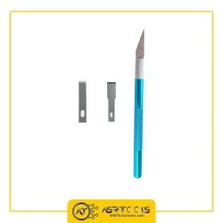 کاتر قلمی مدل 306 همراه با 3 عدد تیغ-0-Aluminum Precision Art Knife Model Carving Graver Knife with 3 PCS Blades Model making tools metal engraving knife