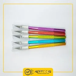 کاتر قلمی مدل 306 همراه با 3 عدد تیغ-0-Aluminum Precision Art Knife Model Carving Graver Knife with 3 PCS Blades Model making tools metal engraving knife