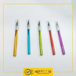 کاتر قلمی مدل 306 همراه با 3 عدد تیغ-0-Aluminum Precision Art Knife Model Carving Graver Knife with 3 PCS Blades Model making tools metal engraving knife