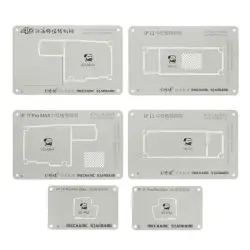MECHANIC 4D GROOVED STEEL STENCIL WITH LEAKPROOF-0-شابلون برد آیفون مکانیک مدل MECHANIC 4D-11PRO مجموعه 6 عددی