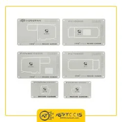 MECHANIC 4D GROOVED STEEL STENCIL WITH LEAKPROOF-0-شابلون برد آیفون مکانیک مدل MECHANIC 4D-11PRO مجموعه 6 عددی