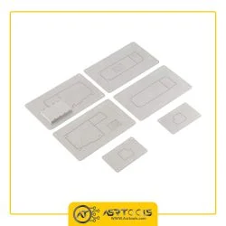 MECHANIC 4D GROOVED STEEL STENCIL WITH LEAKPROOF-0-شابلون برد آیفون مکانیک مدل MECHANIC 4D-11PRO مجموعه 6 عددی